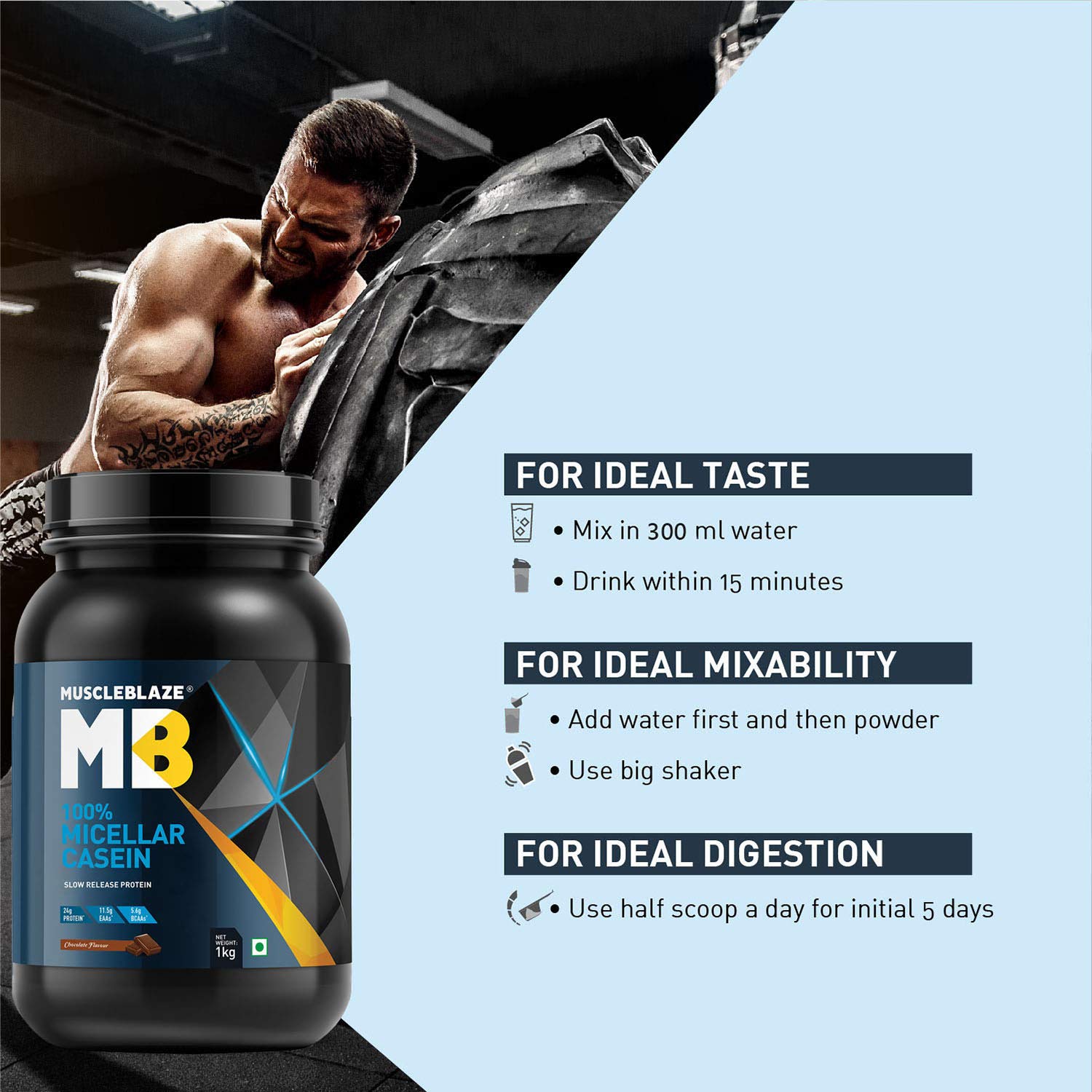 Image Of Muscleblaze 100% Micellar Casein Beast Nutrition