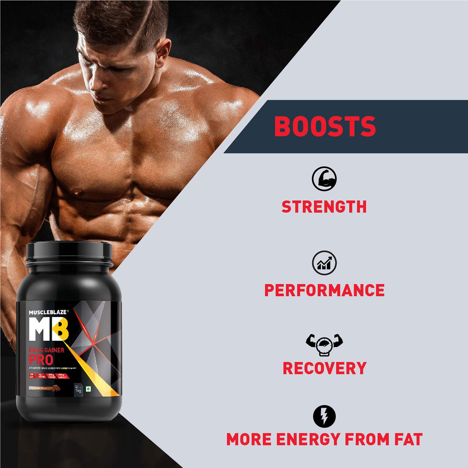 Image Of Muscleblaze Mass Gainer Pro With Creapure Beast Nutrition