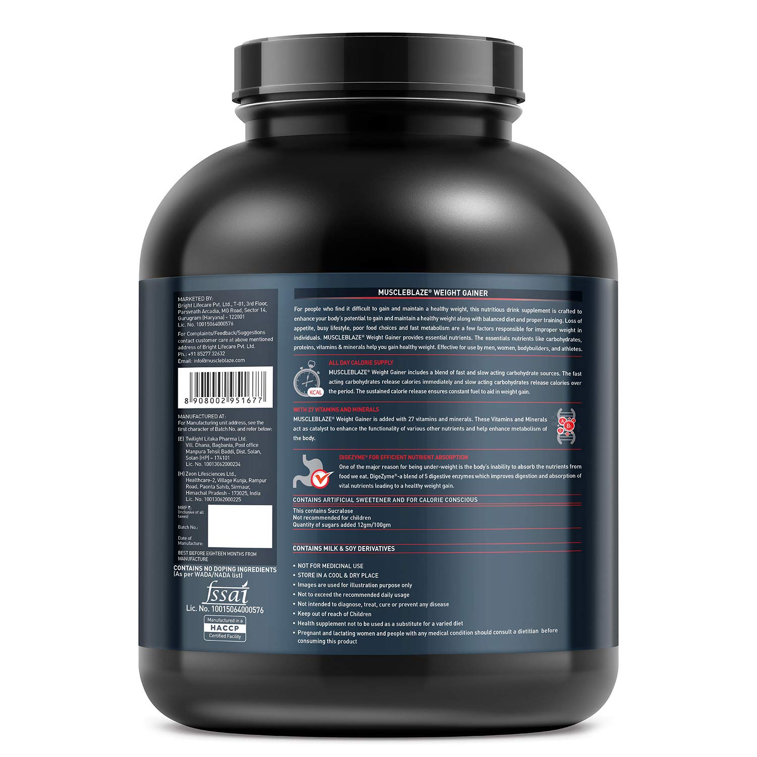 Image Of Muscleblaze Weight Gainer With Added Digezyme Beast Nutrition