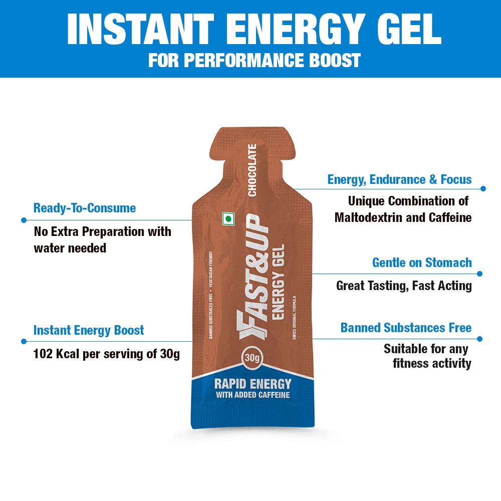 Image Of Fast&Amp;Up Sports Energy Gel For Instant Energy, 5 Piece/Pack Beast Nutrition