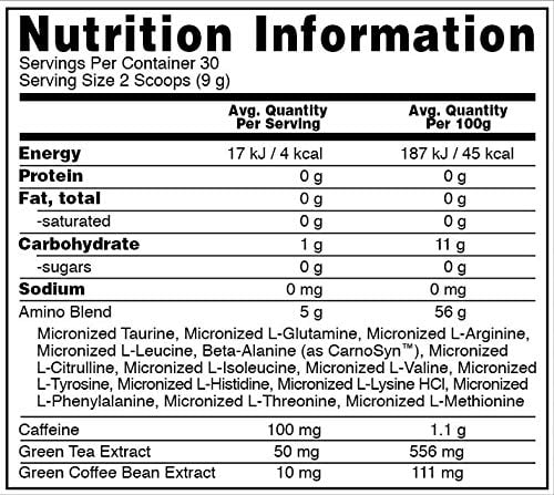 Image Of Optimum Nutrition Amino Energy, 270G, 30 Servings Beast Nutrition
