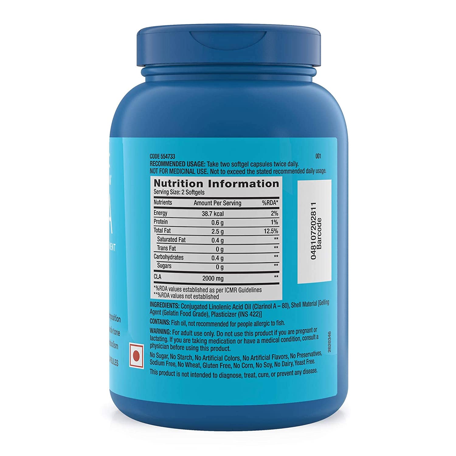 Image Of Gnc Total Lean Cla, 90 Softgel Capsules, Unflavoured Beast Nutrition