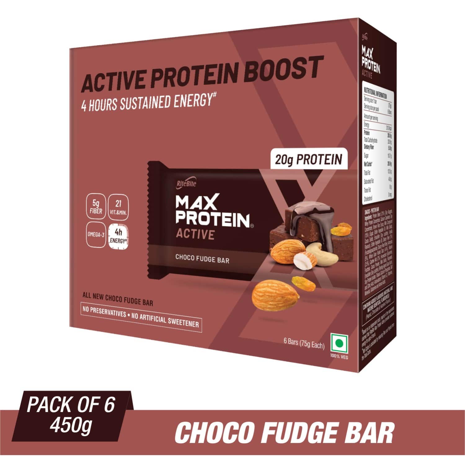 Ritebite Max Protein Active Choco Fudge Flavor